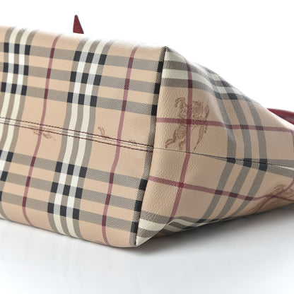 Burberry Haymarket Check Small Salisbury Tote Military Red 7 of 10