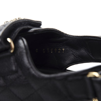 Chanel Grained Calfskin Velcro Dad Sandals 39 Black 8 of 9