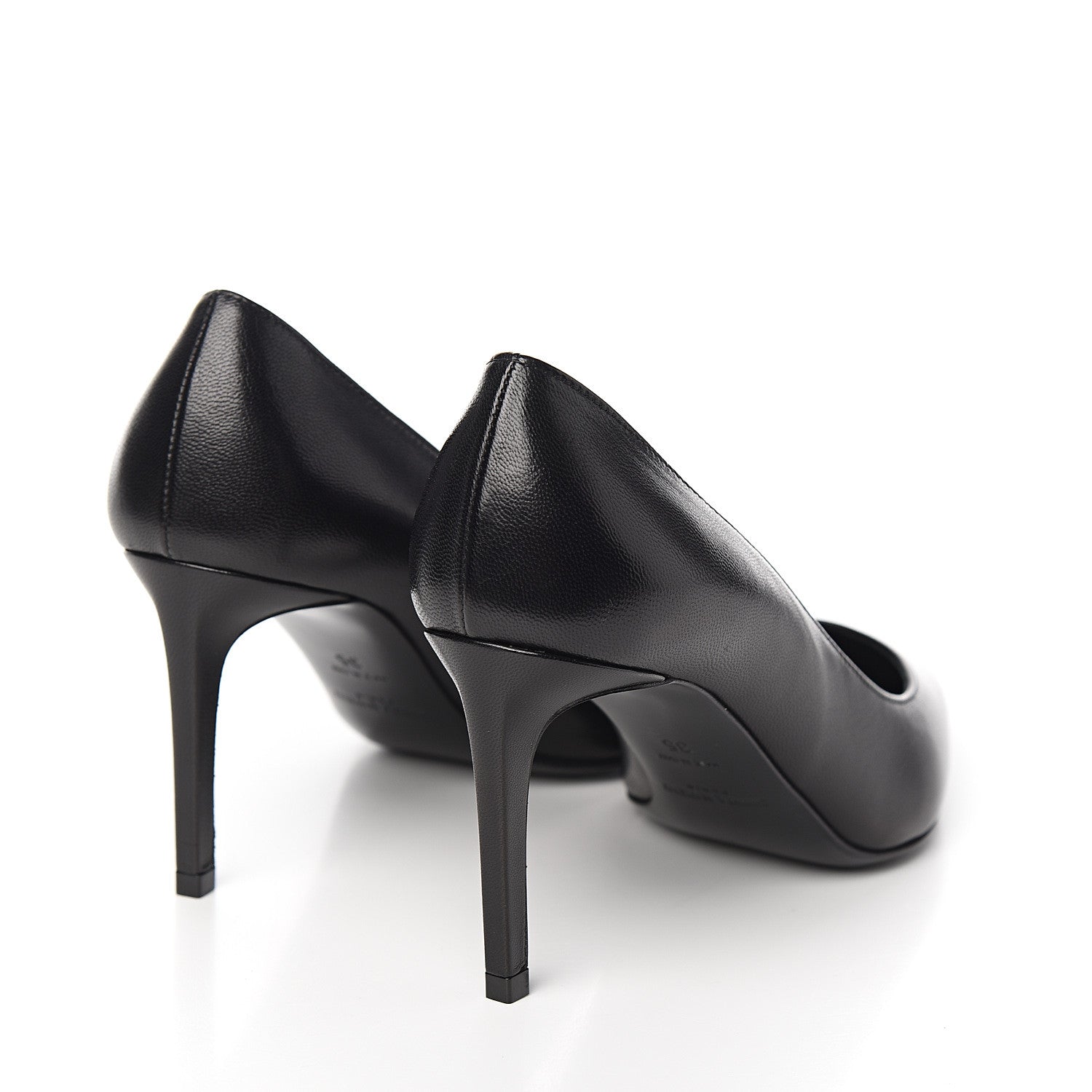 Saint Laurent Calfskin Classic Paris 80 Skinny Pumps 35 Black 4 of 9