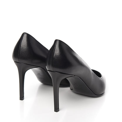 Saint Laurent Calfskin Classic Paris 80 Skinny Pumps 35 Black 4 of 9