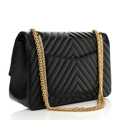 Chanel Aged Calfskin Chevron Quilted 2.55 Reissue 226 Flap Black 3 of 11