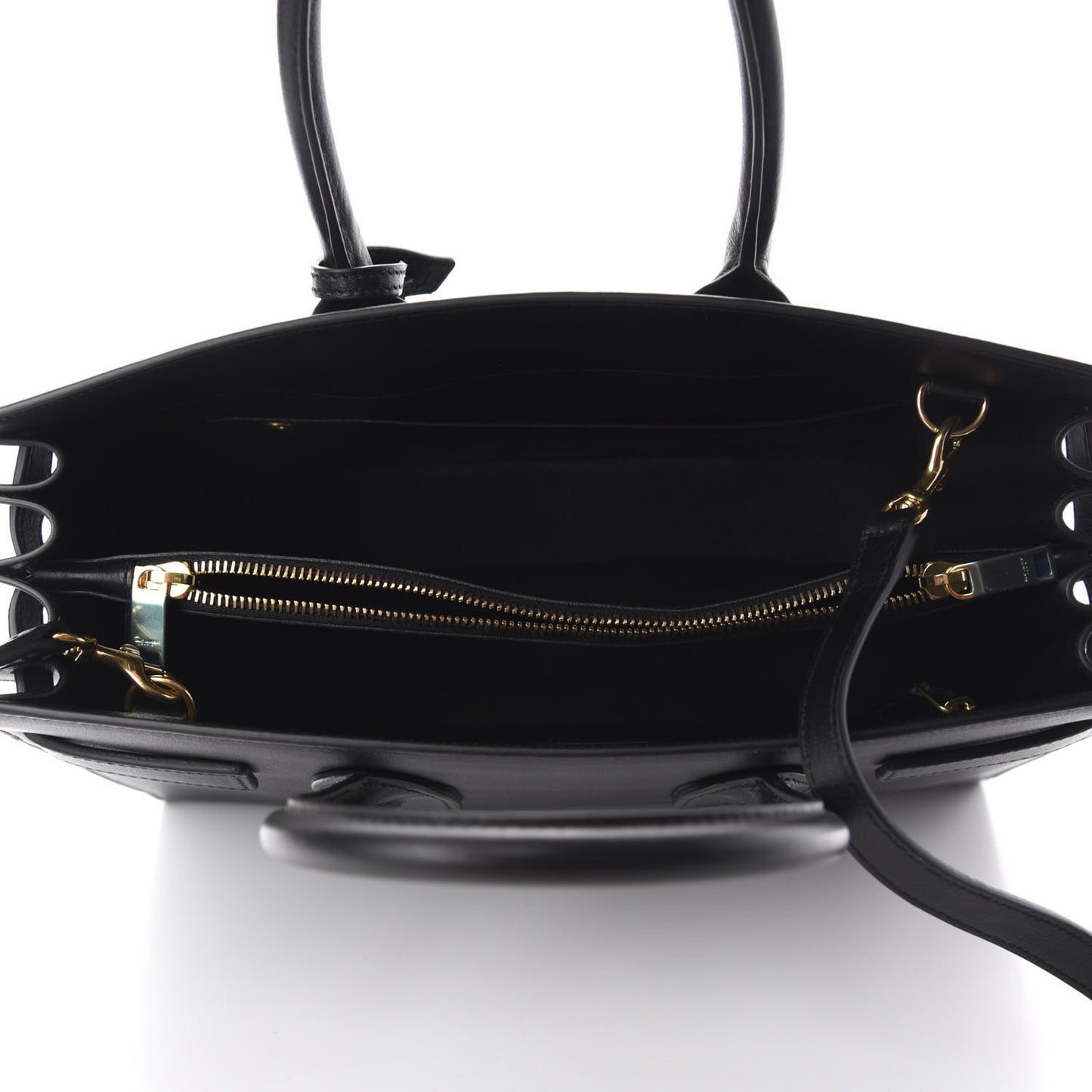 Calfskin Small Sac De Jour Black