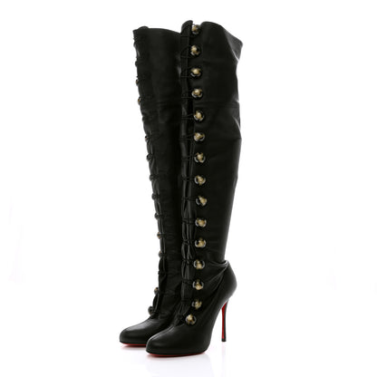 Christian Louboutin Nappa So Frenchissima 100 Knee High Boots 39 Black 2 of 8