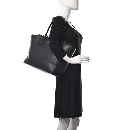 Gucci Pebbled Calfskin Medium Swing Tote Black 2 of 7