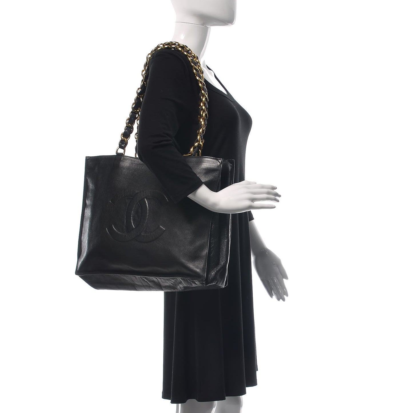 Lambskin CC Tote Black