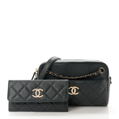 Chanel Caviar Quilted Small In & Out Camera Case Black 3 of 14