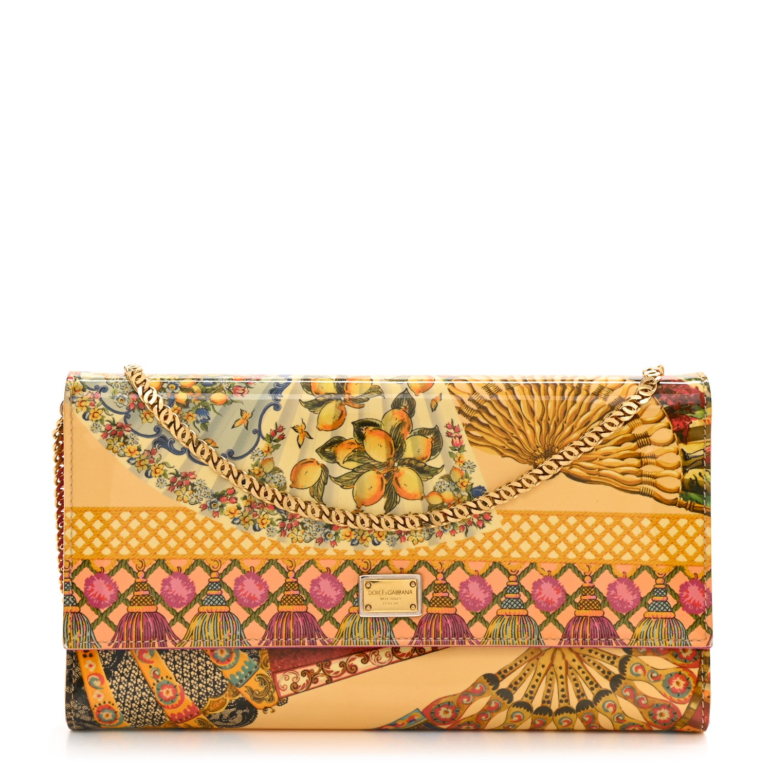 Dolce & Gabbana Dauphine Fan Foulard Print Wallet On Chain Multicolor 4 of 15
