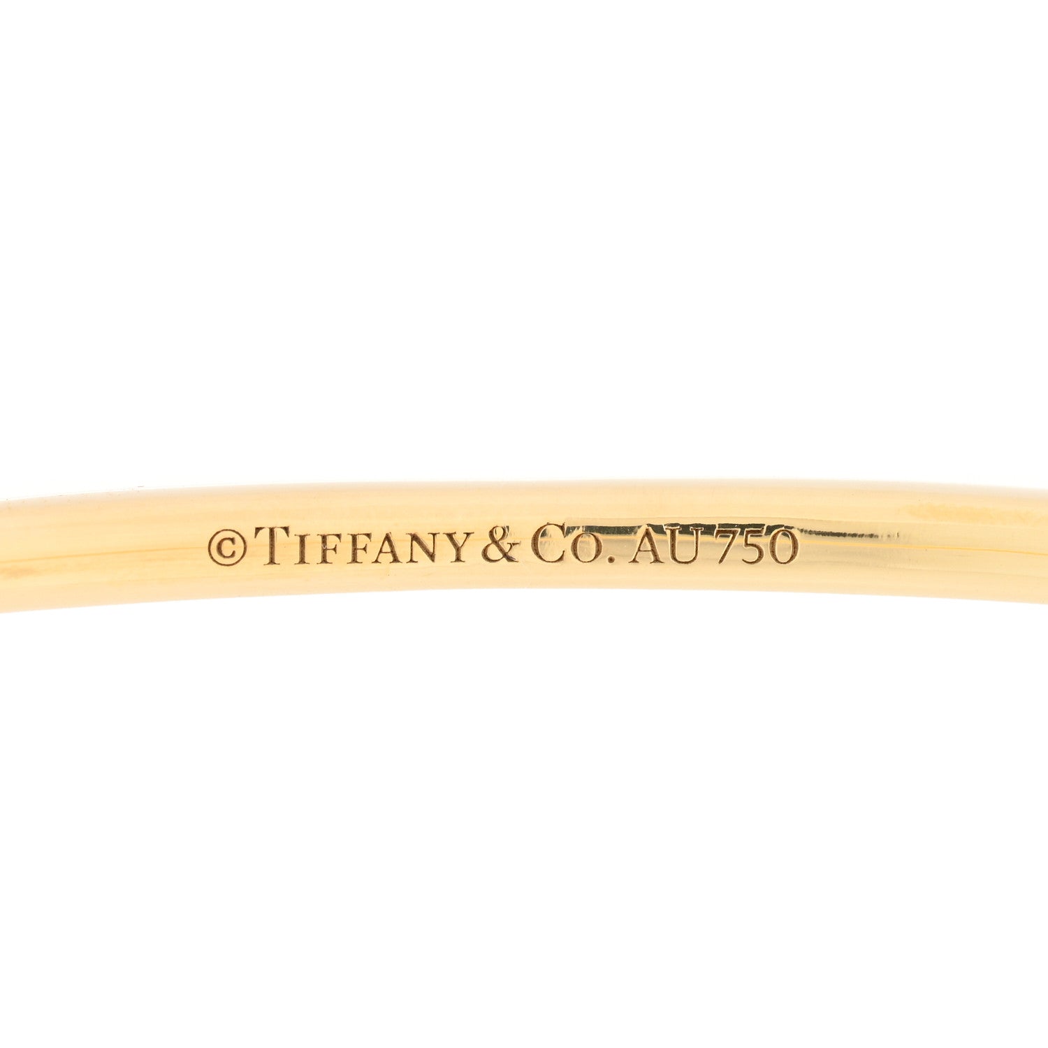 Tiffany 18K Yellow Gold Diamond Metro Hinged Bangle Bracelet 3 of 4