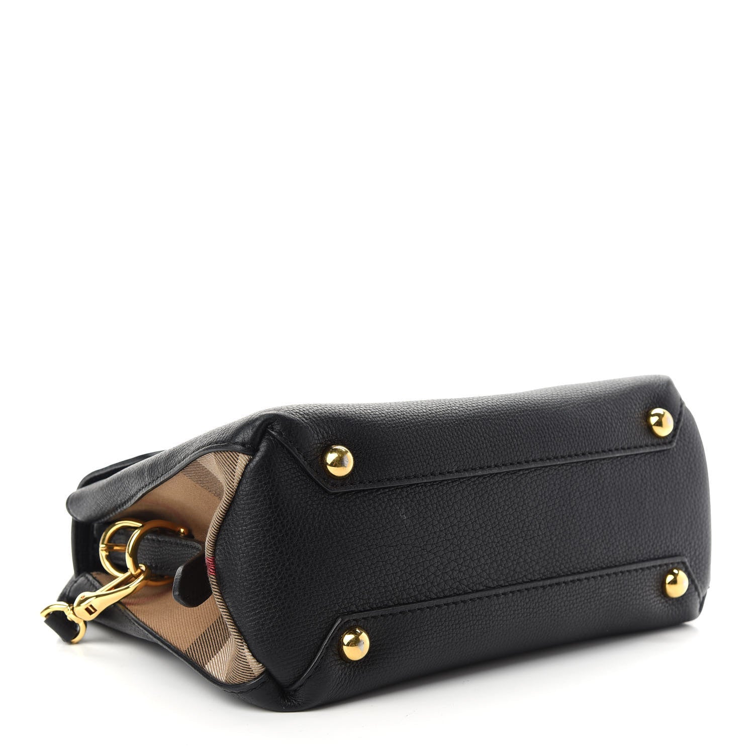 Burberry Derby Calfskin House Check Small Camberley Black 4 of 14