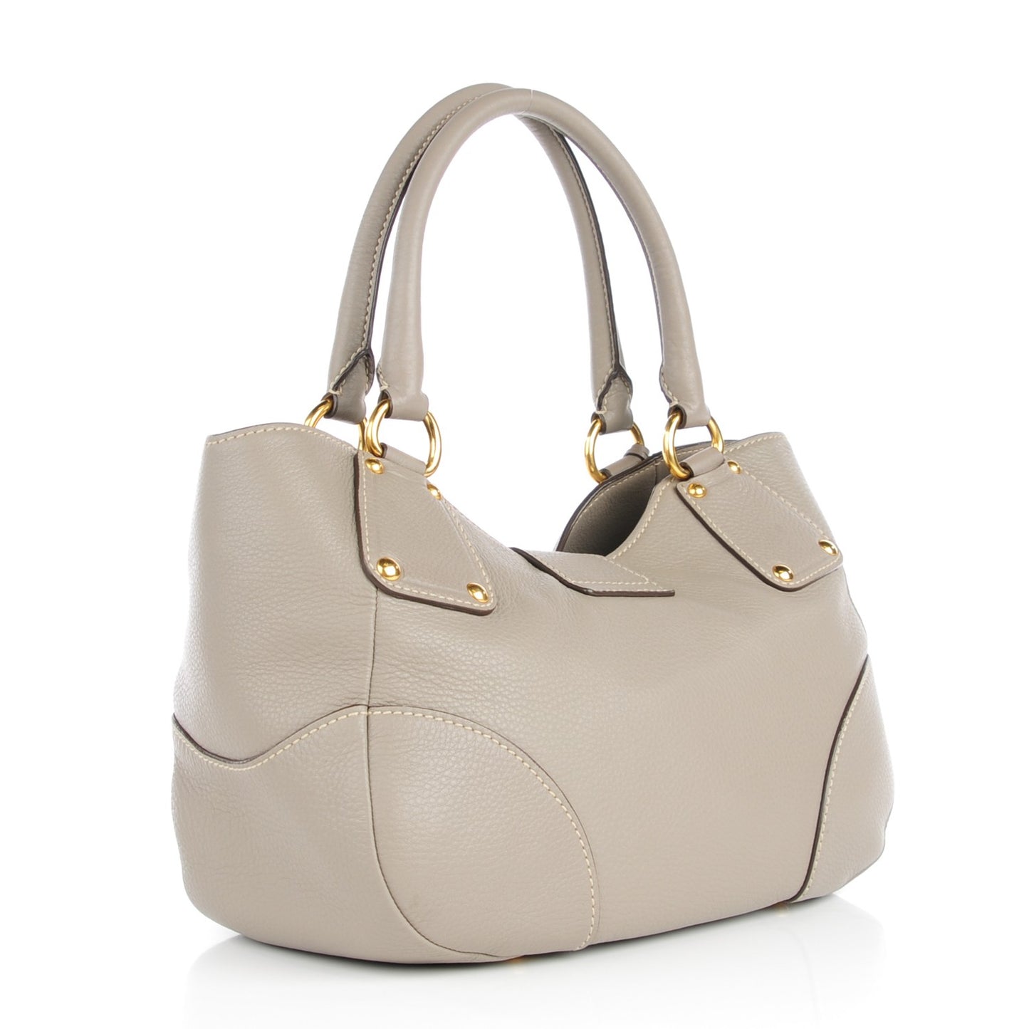 Vitello Daino Shoulder Bag Argilla