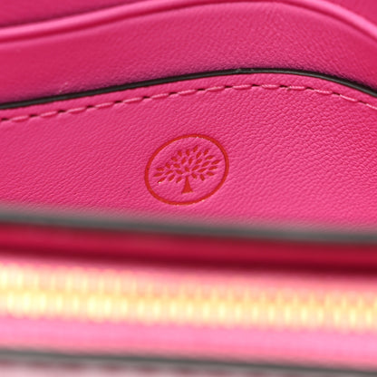 Mulberry Crocodile Embossed Calfskin Small French Continental Wallet Raspberry Pink 6 of 13