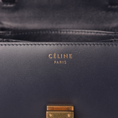 Celine Box Calfskin Small Classic Box Flap Bag Navy Blue 6 of 11