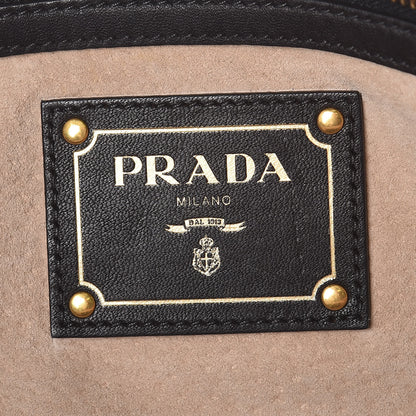 Prada Soft Calf Shopping Tote Black 8 of 10