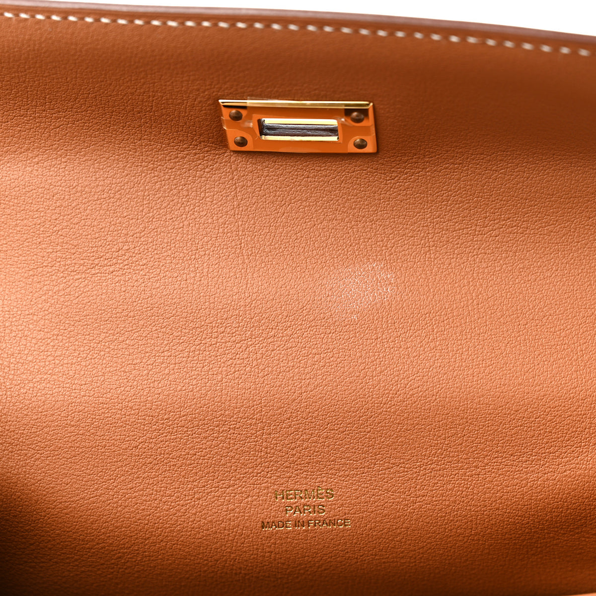 Hermes Swift Kelly Pochette Clutch Gold 10 of 11