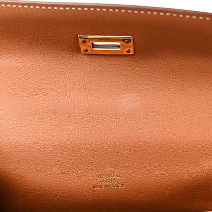 Hermes Swift Kelly Pochette Clutch Gold 10 of 11