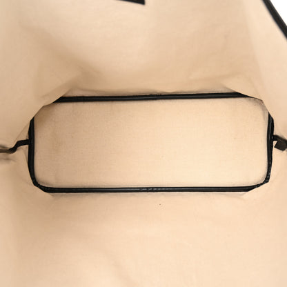 Moynat Grained Calfskin Canvas 1920 Oh! Tote Ruban GM Carbon Silver 5 of 10