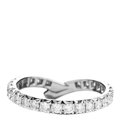 Harry Winston Platinum Diamond Ribbon Wedding Band Ring 50 5.25 3 of 5