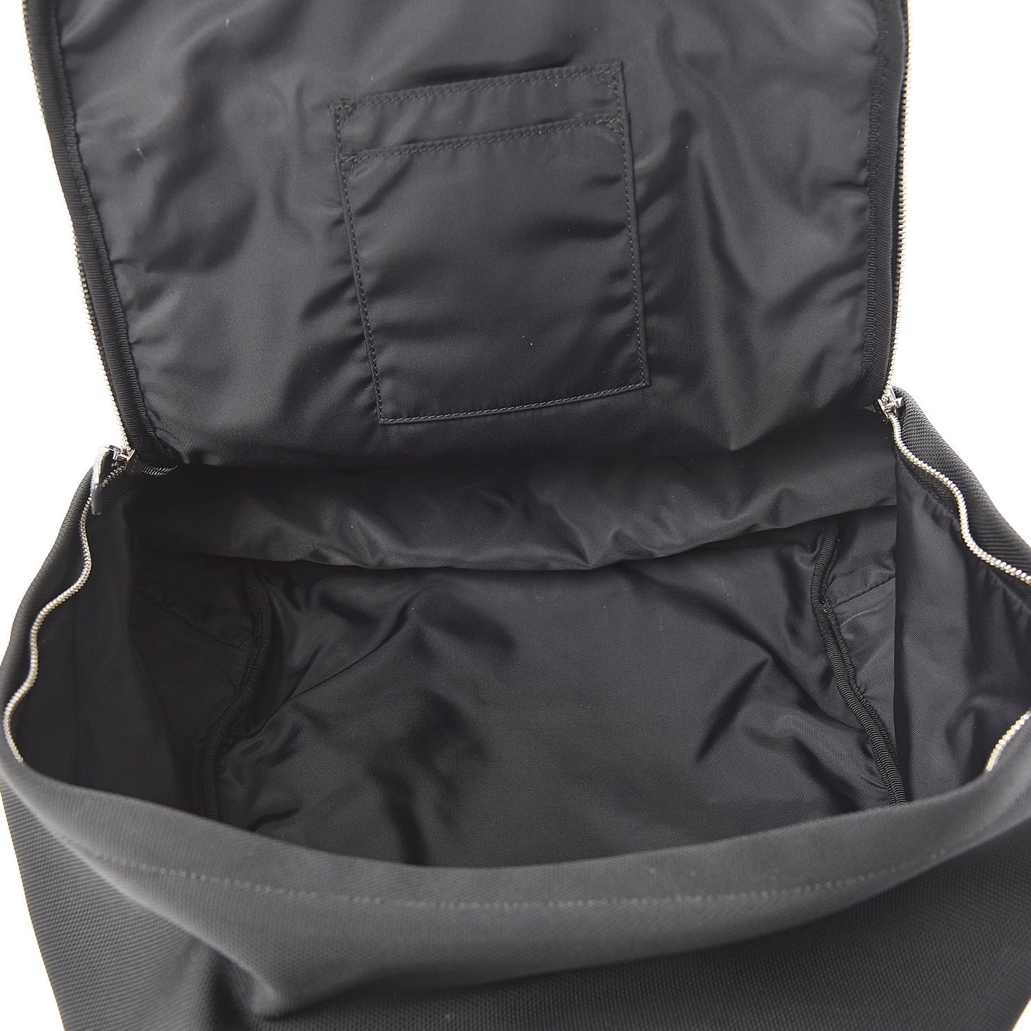 Techno Canvas Appia Calfskin Web Tote Backpack Black