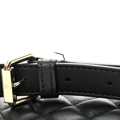 Chanel Lambskin Quilted Waist Bag Fanny Pack Black 11 of 13