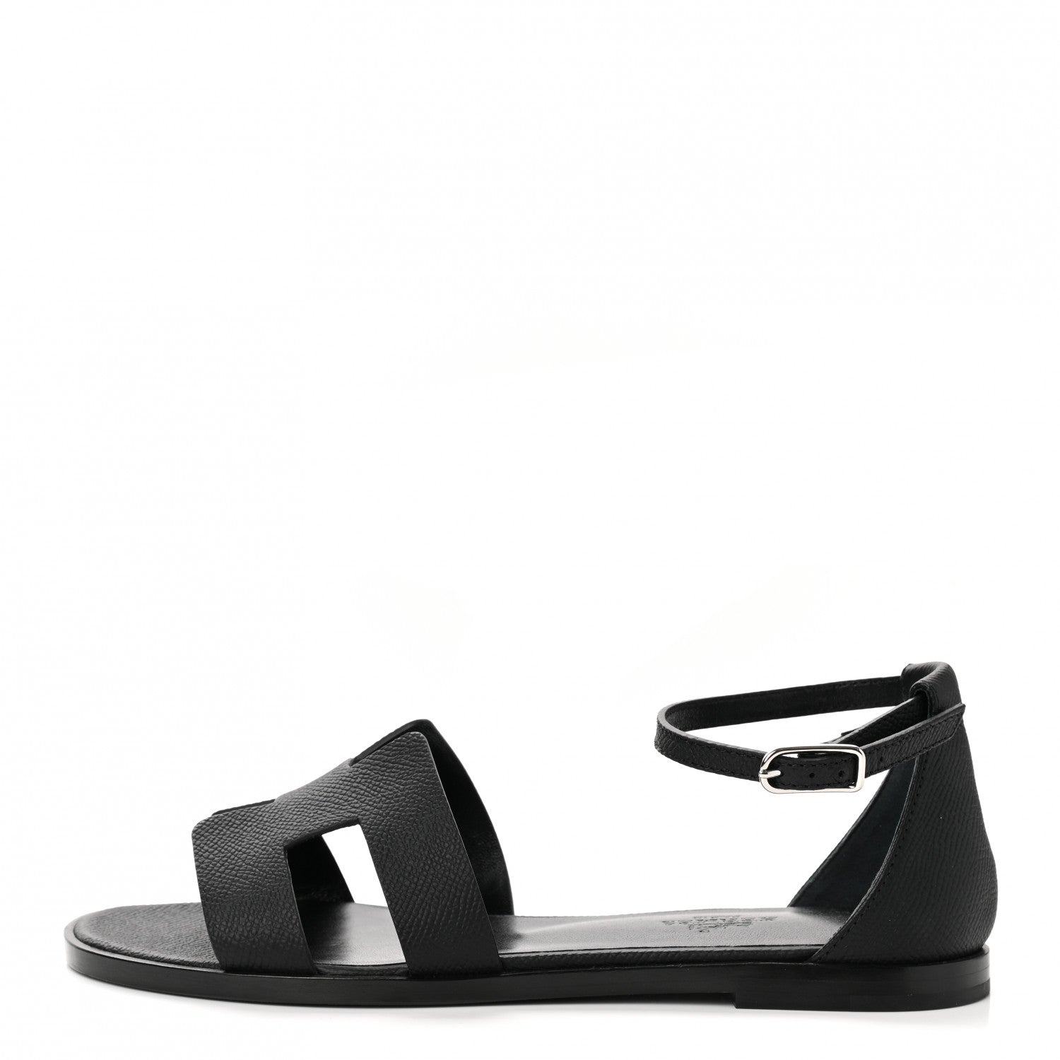 Hermes Epsom Santorini Sandals 35 Black 1 of 10