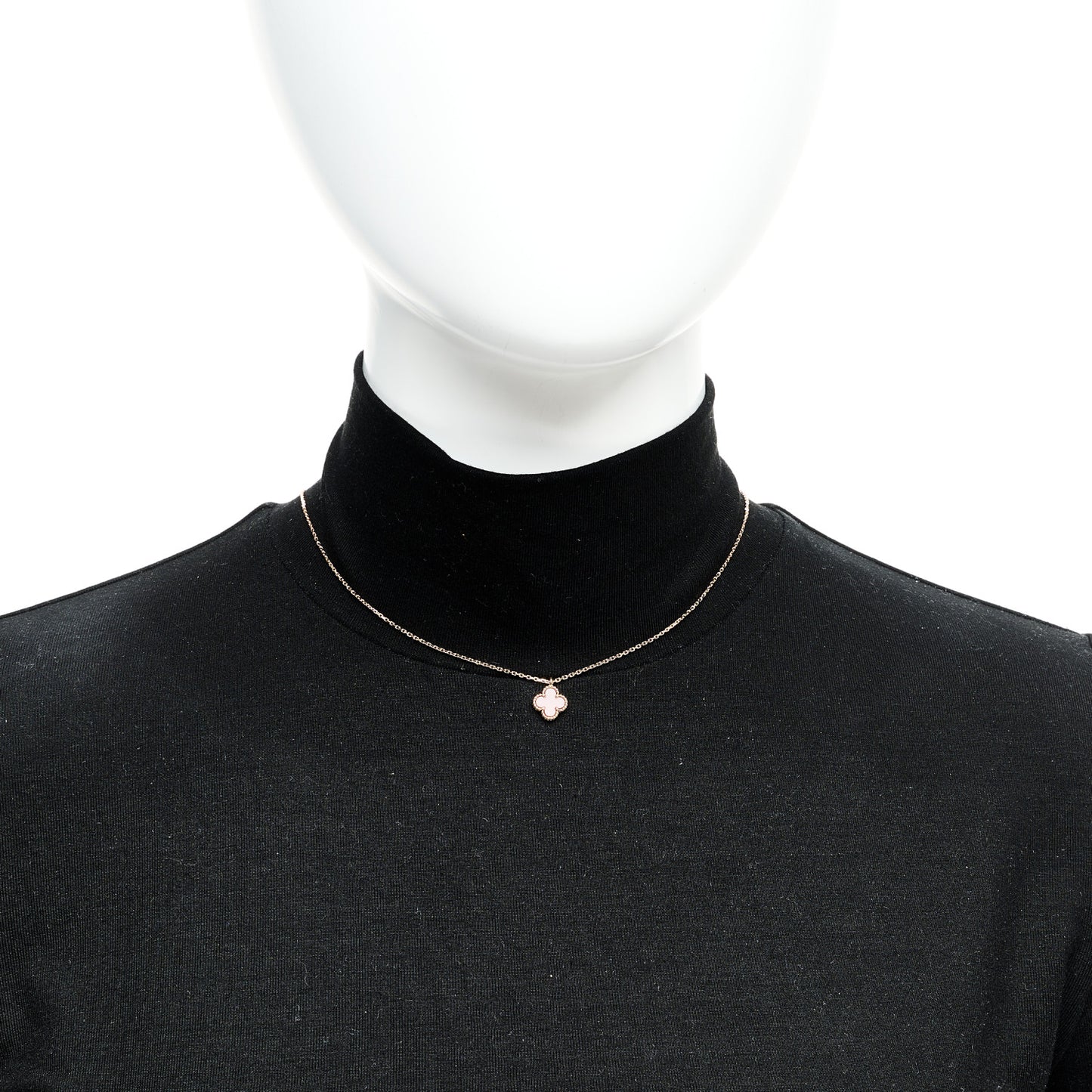 18K Rose Gold Carnelian Sweet Alhambra Pendant