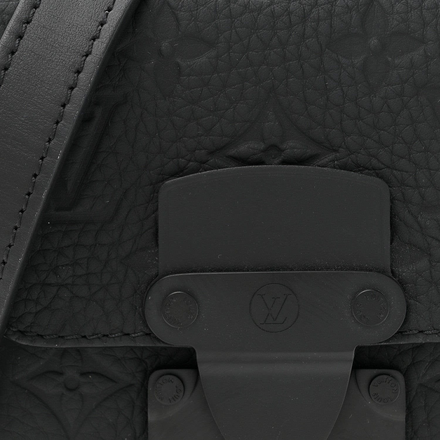 Louis Vuitton Taurillon Monogram S Lock Wearable Wallet Black 8 of 10
