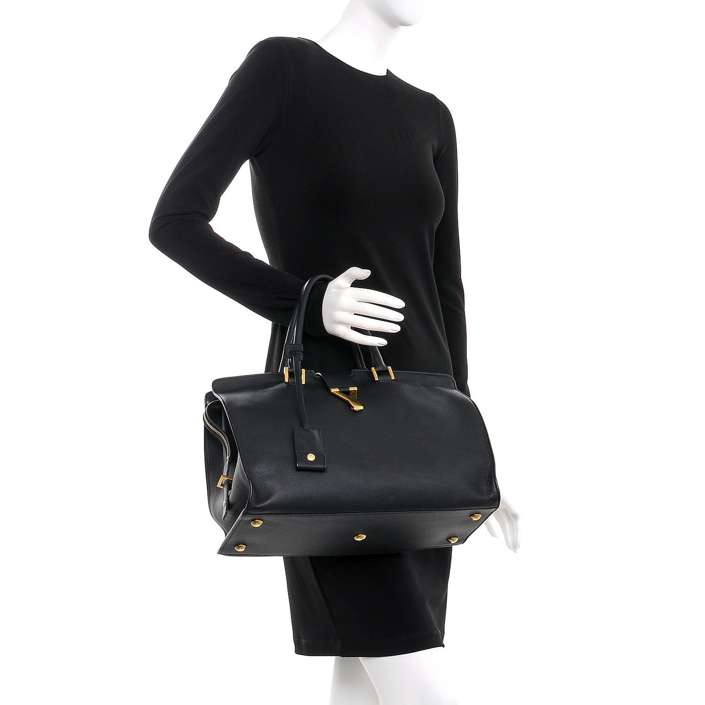 Calfskin Medium Classic Y Cabas Black