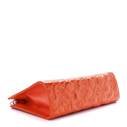 Chanel Patent Calfskin Lucky Symbols Pochette Coral 3 of 10