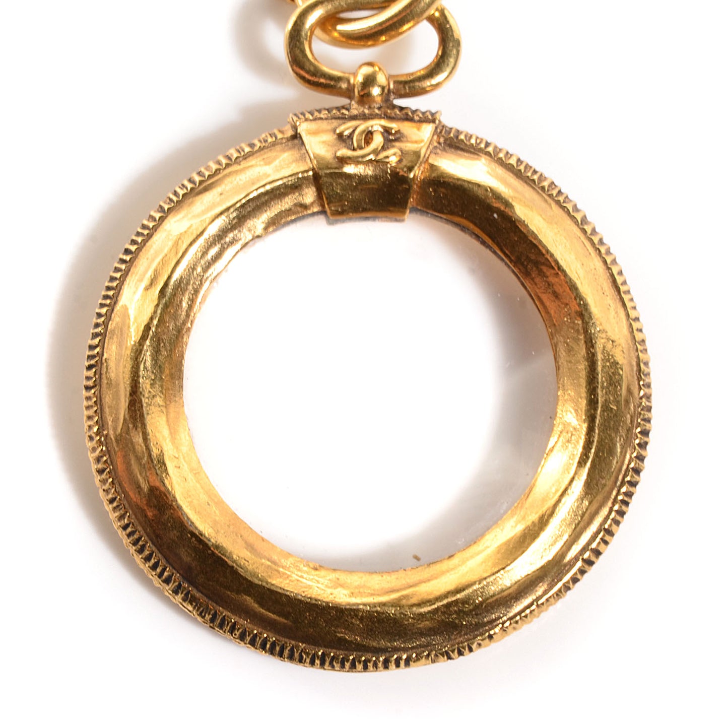 Loupe Magnifying Glass Necklace Gold