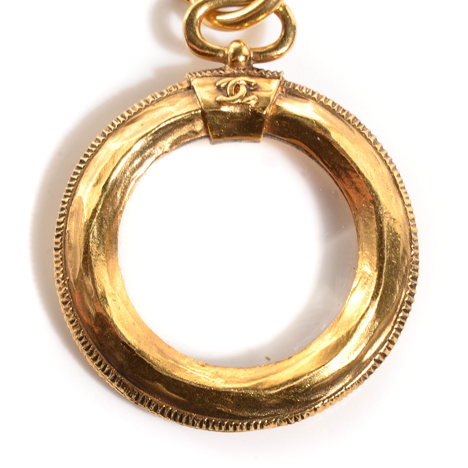 Chanel Loupe Magnifying Glass Necklace Gold 4 of 4