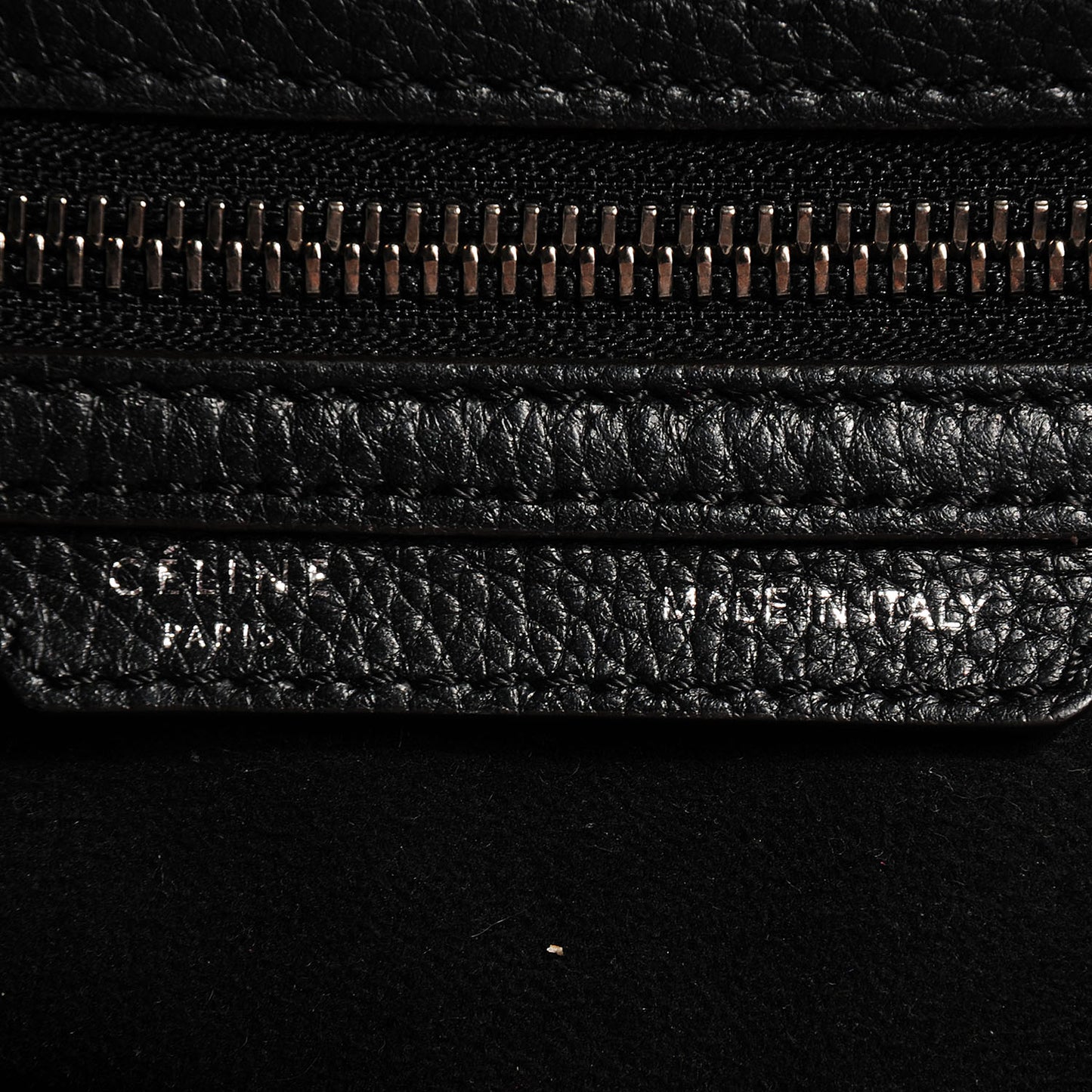 Drummed Calfskin Mini Luggage Black