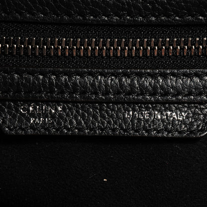 Celine Drummed Calfskin Mini Luggage Black 6 of 8