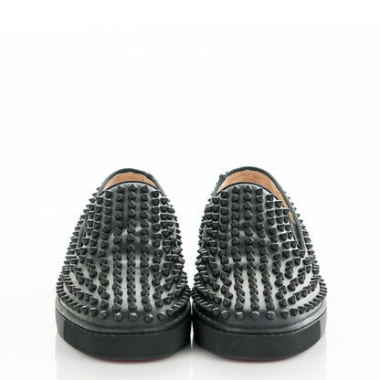 Christian Louboutin Mens Calfskin Spikes Roller Boat Flat 41 Black 2 of 9
