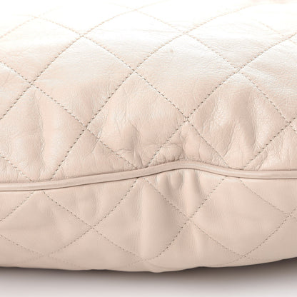 Chanel Calfskin Coco Pleats Hobo Beige 11 of 12