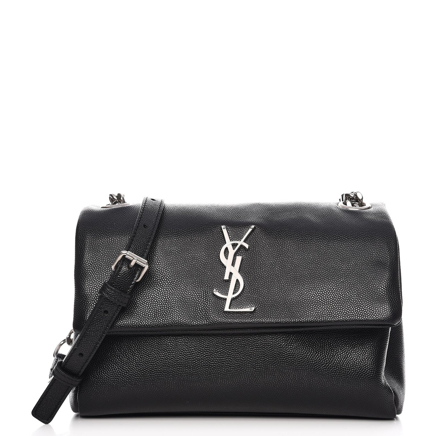 Grain De Poudre Small West Hollywood Monogram Fold-Over Bag Black