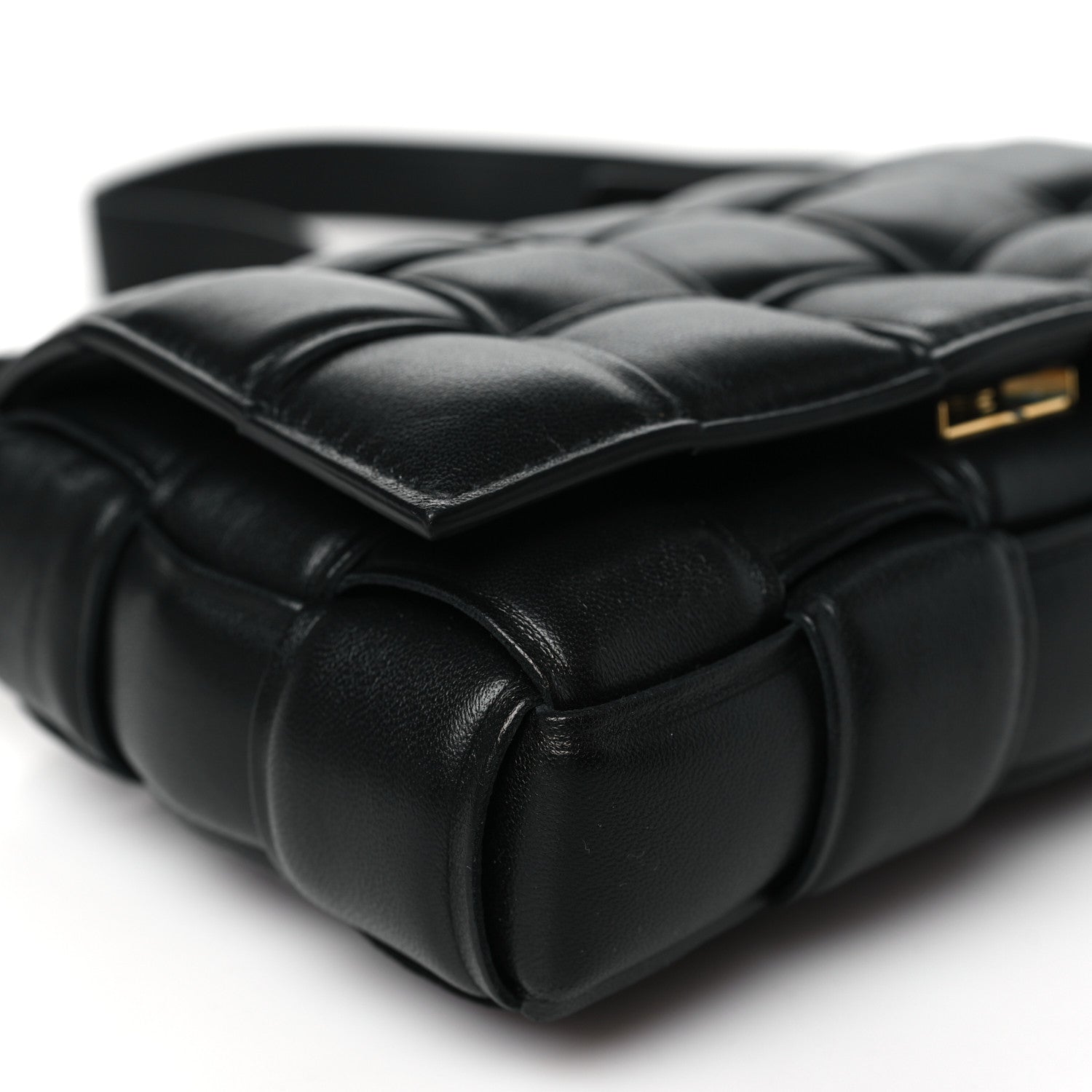 Bottega Veneta Nappa Maxi Intreccio Small Padded Cassette Crossbody Bag Black 9 of 10