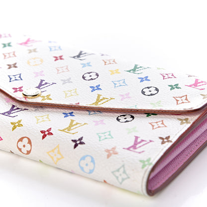 Louis Vuitton Monogram Multicolor Sarah Wallet NM White Litchi 9 of 14