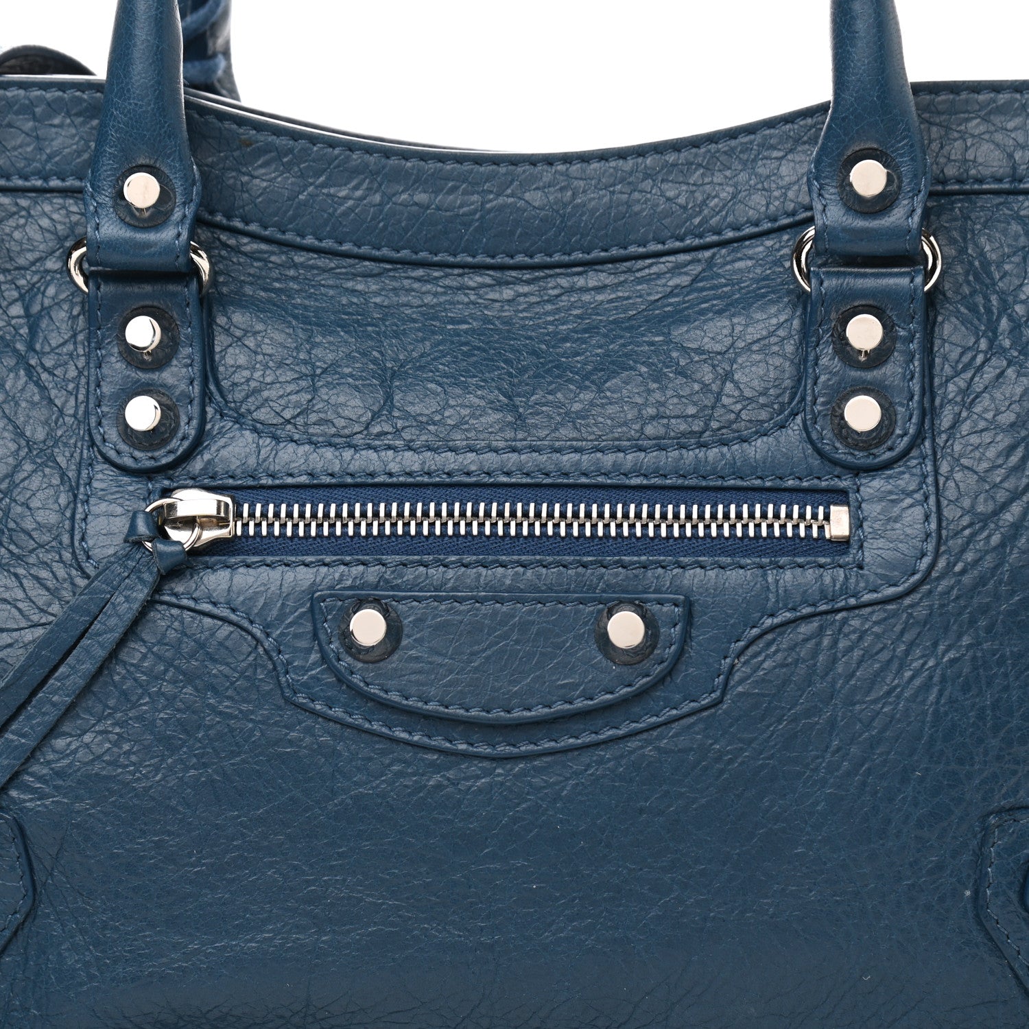 Balenciaga Agneau Classic Silver Hardware S City Bleu Profond 8 of 11