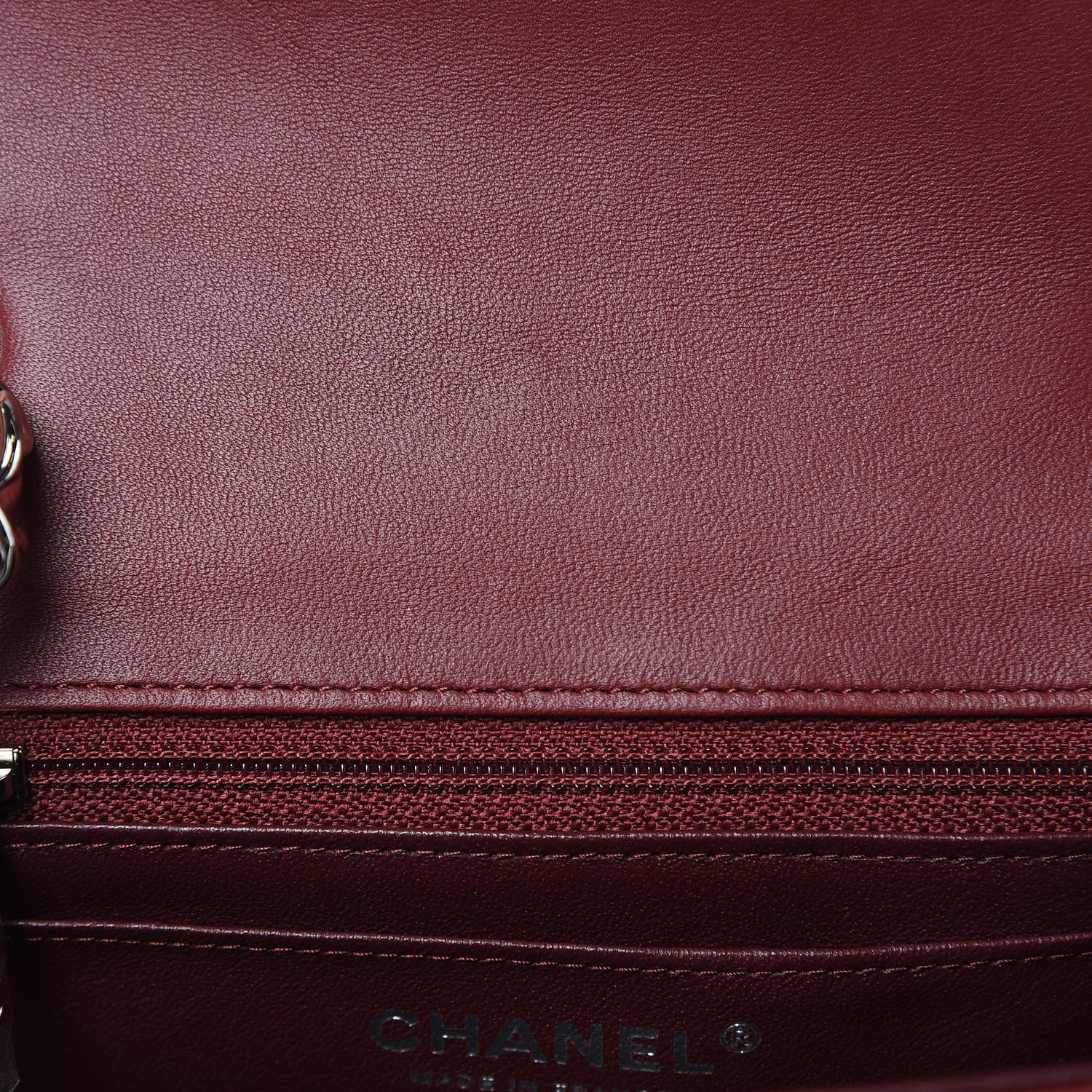 Chanel Lambskin Quilted Mini Square Flap Burgundy 10 of 12