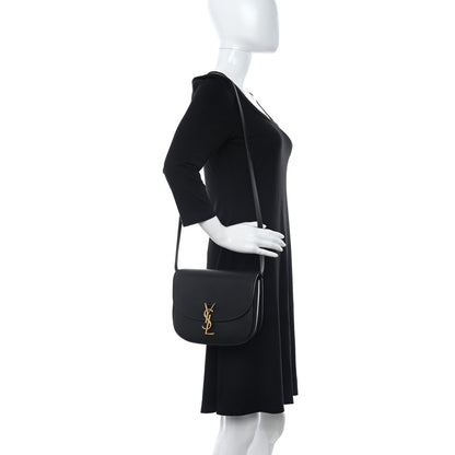 Saint Laurent Smooth Calfskin Monogram Medium Kaia Satchel Black 2 of 12