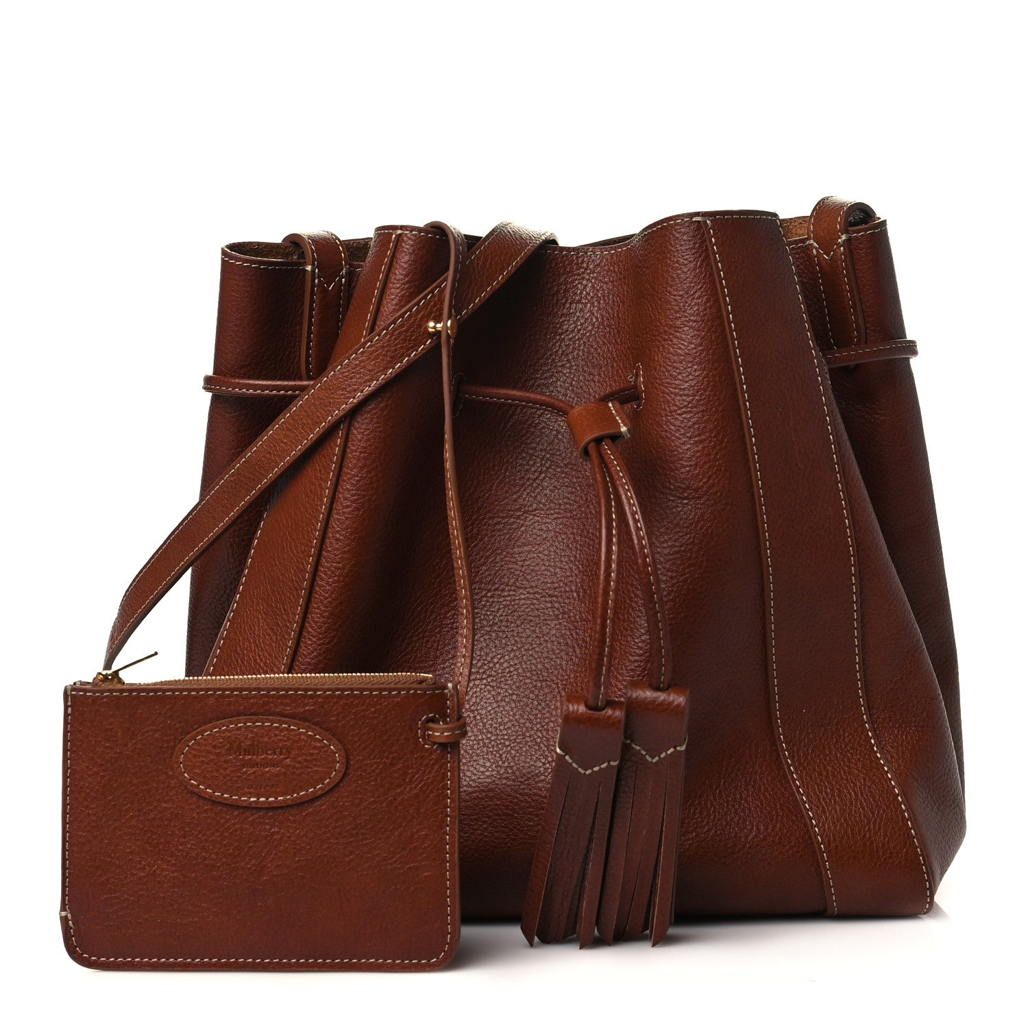 Mulberry Heavy Grain Calfskin Small Millie Tote Oak 1 of 9
