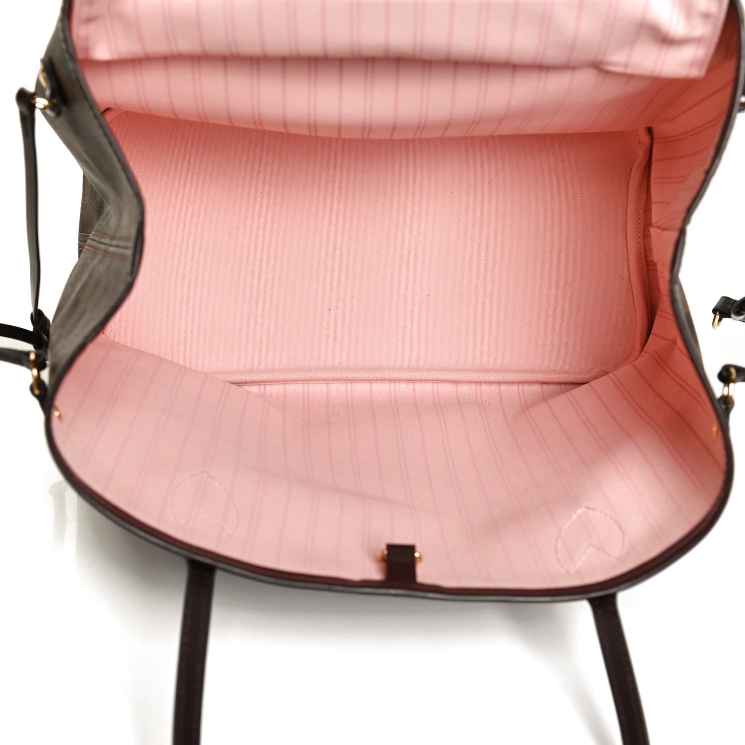 Louis Vuitton Damier Ebene Neo Neverfull MM Rose Ballerine 5 of 13