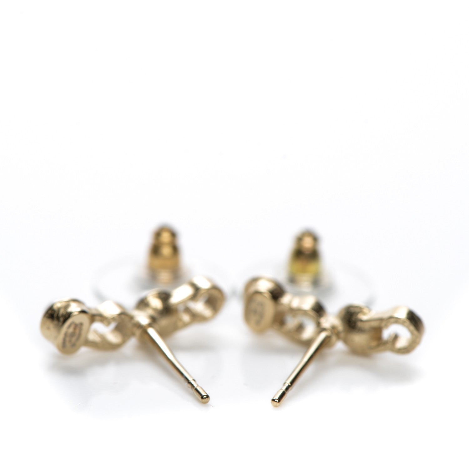 Chanel Pearl Coco Earrings Gold 3 of 4