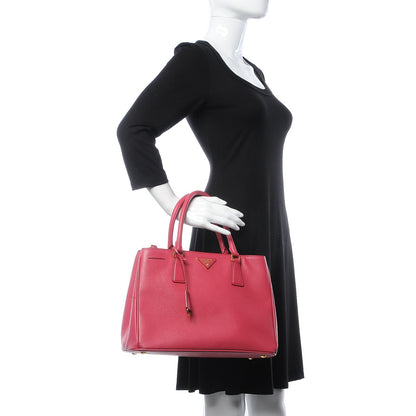 Prada Saffiano Lux Medium Tote Peonia 3 of 7