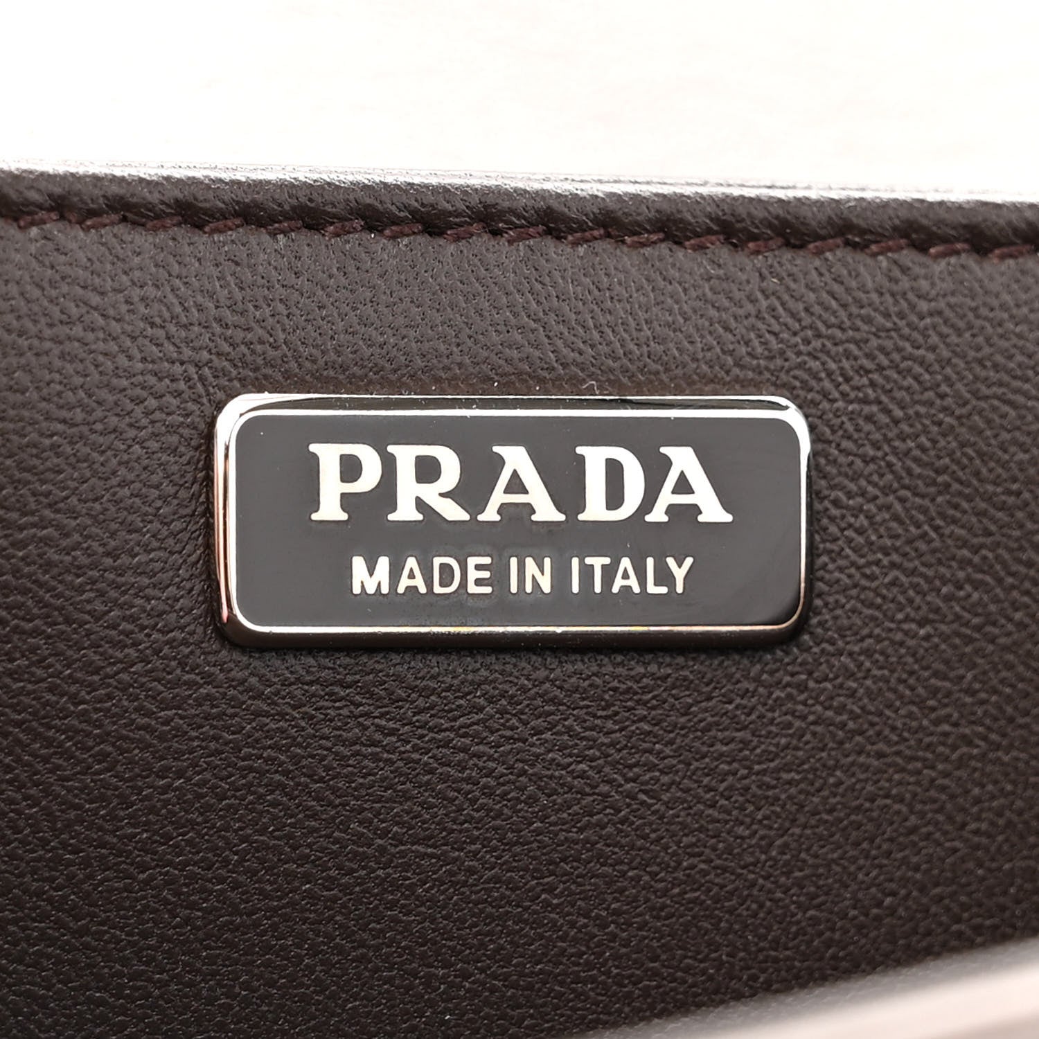Prada Soft Calfskin Impunture Diagramme Cahier Bag Bambu 6 of 9