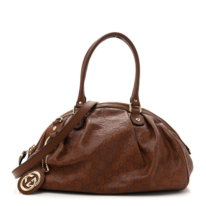 Gucci Guccissima Medium Sukey Boston Brown 1 of 11