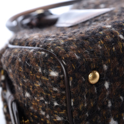 Prada Tessuto Tweed Vitello Bowling Bag Cacao Knicker 13 of 20