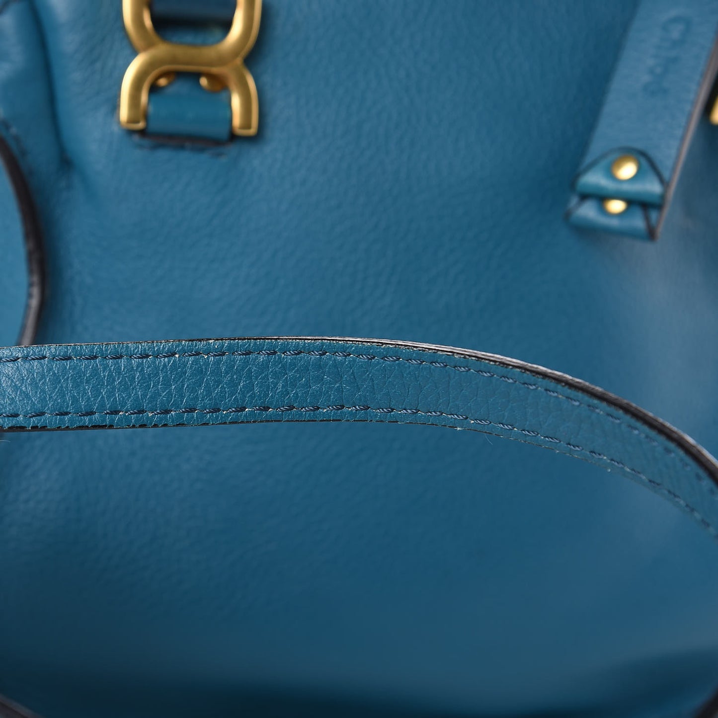 Calfskin Mini Marcie Satchel Laguna Blue