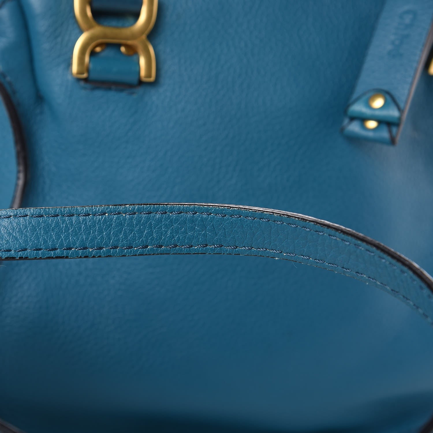 Chloe Calfskin Mini Marcie Satchel Laguna Blue 11 of 11