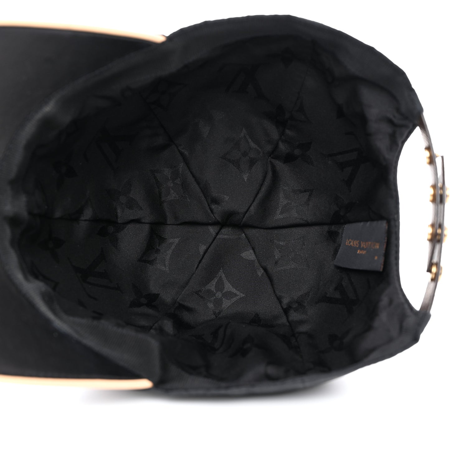 Polyester Silk Monogram LV Get Ready Cap M Black